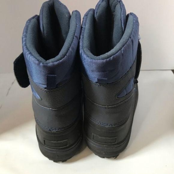 Rugged Bear blue snow winter boots lined hook n loop nonslip kids size 4 - Picture 6 of 8